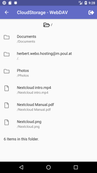 WebDAV root folder of a NextCloud account